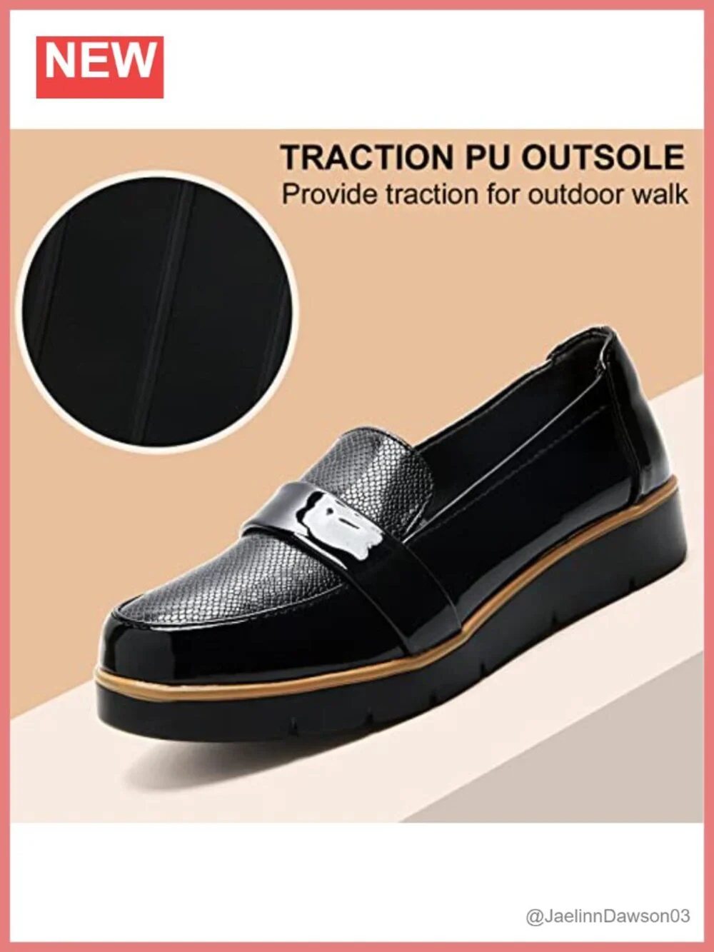 Slip On Loafers for Women Business Casual Shoes Faux Leather Memory Foam